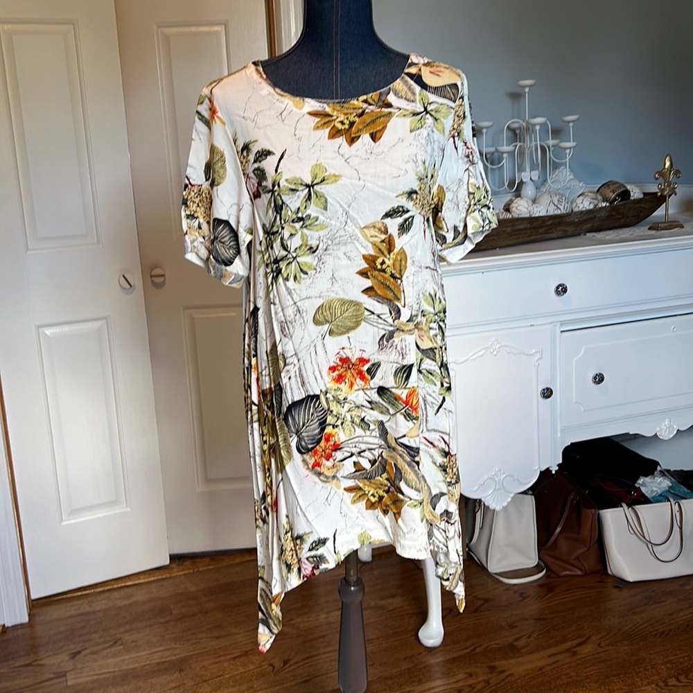 Botanical print summer dress